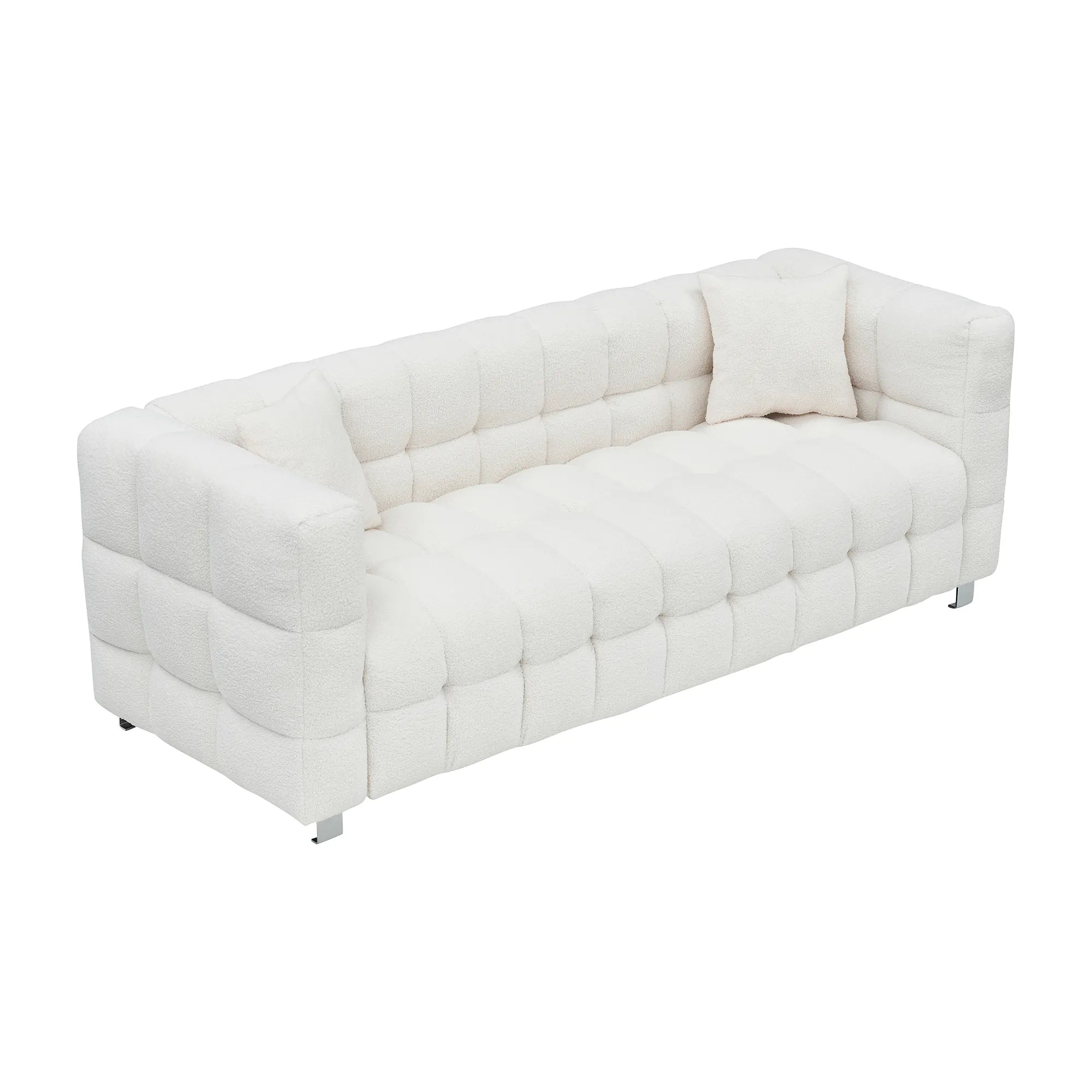 80" 3-Seater Upholstery Fleece Cloud Sofa