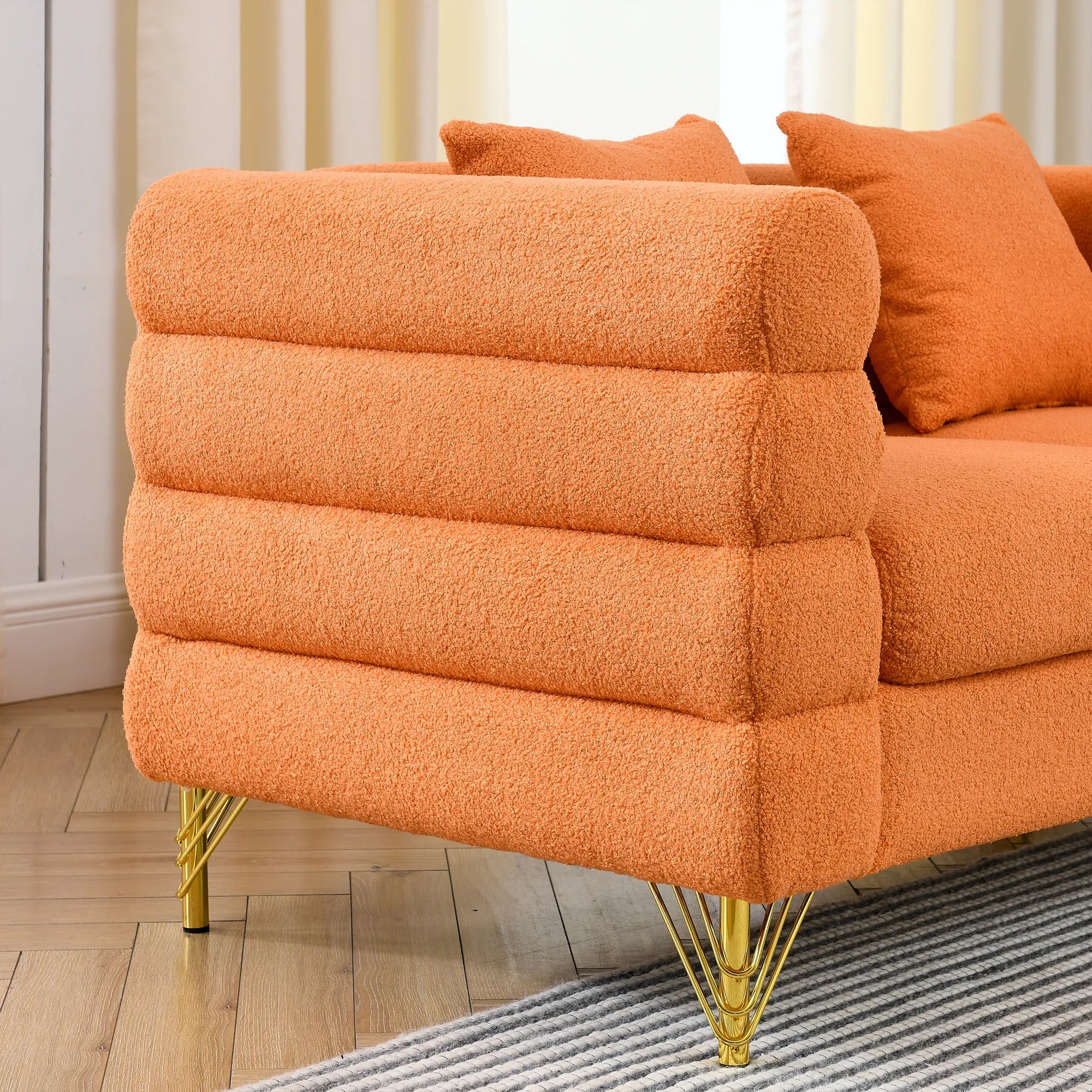 81.5" 5-Seater Teddy L-Shaped Corner Sectional Sofa