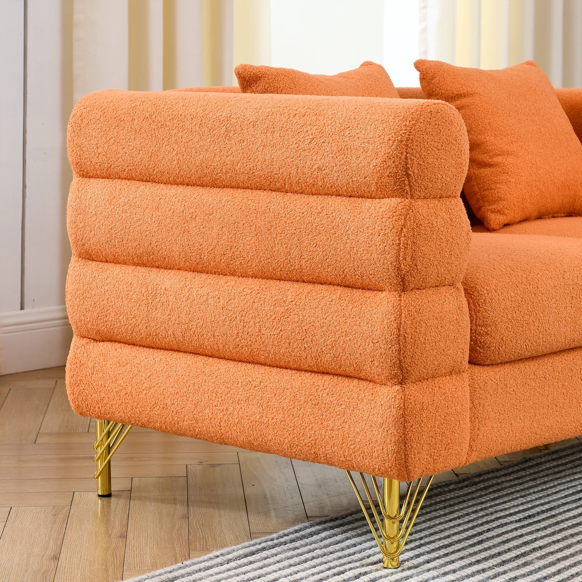 81.5" 5-Seater Teddy L-Shaped Corner Sectional Sofa