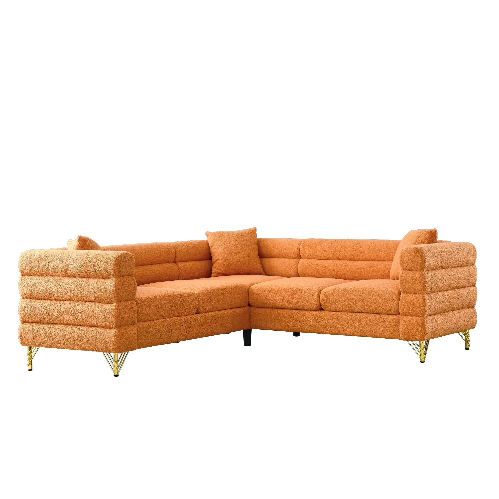 81.5" 5-Seater Teddy L-Shaped Corner Sectional Sofa
