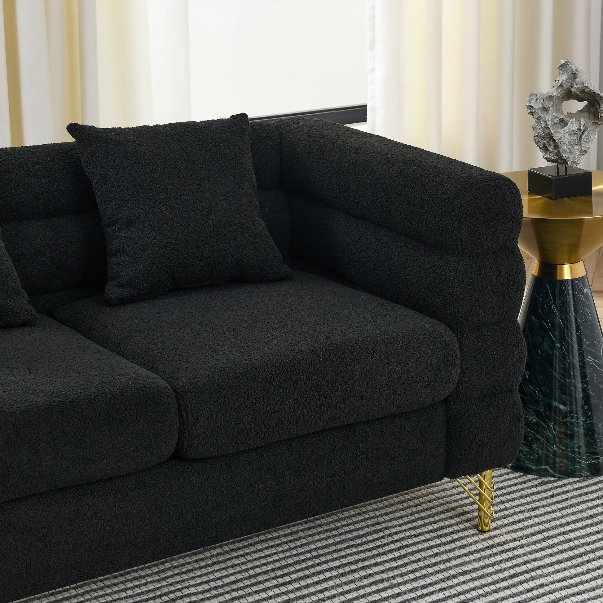 81.5" 5-Seater Teddy L-Shaped Corner Sectional Sofa