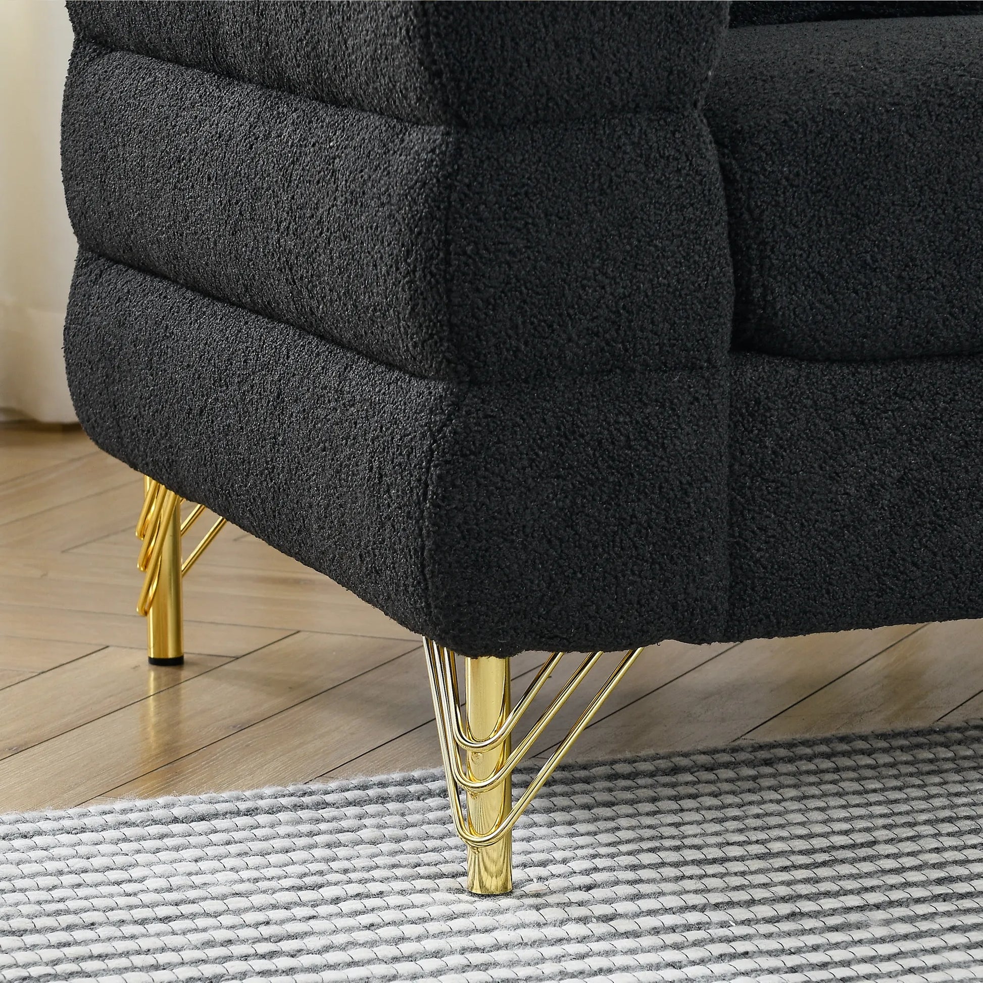 81.5" 5-Seater Teddy L-Shaped Corner Sectional Sofa