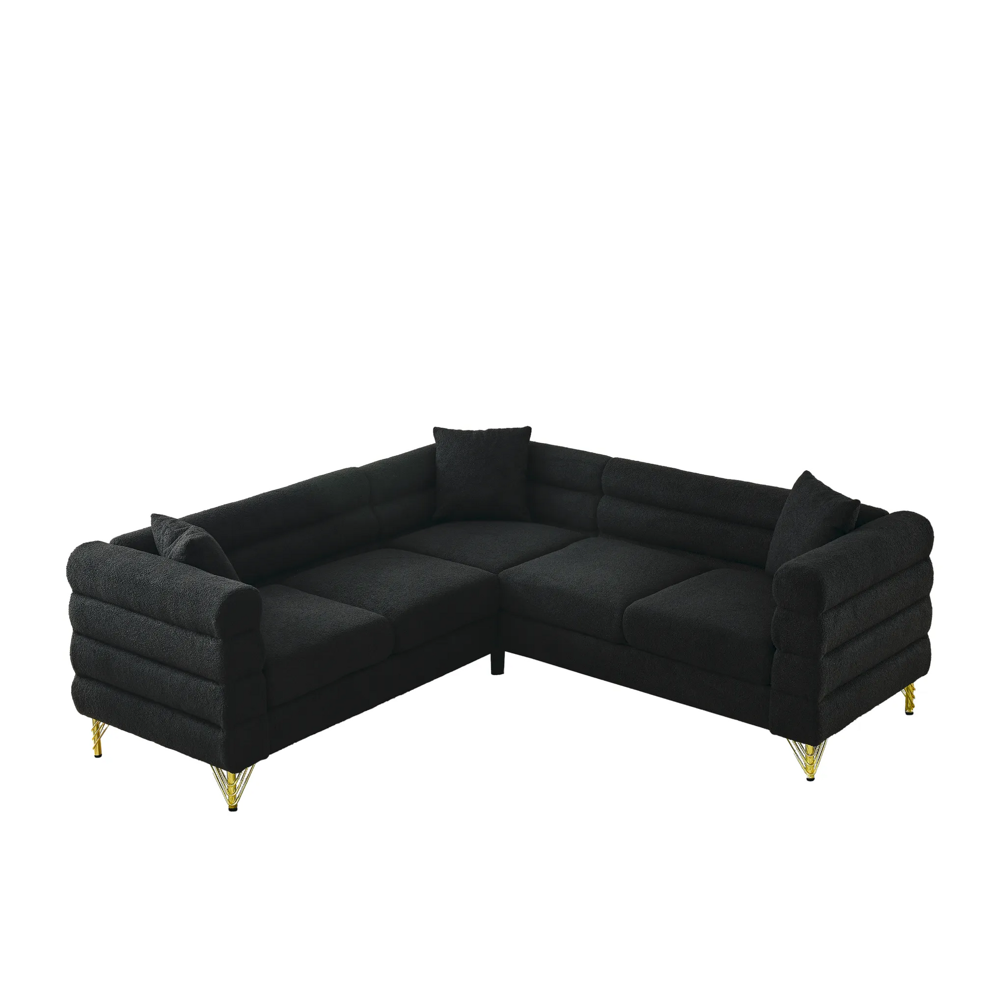 81.5" 5-Seater Teddy L-Shaped Corner Sectional Sofa