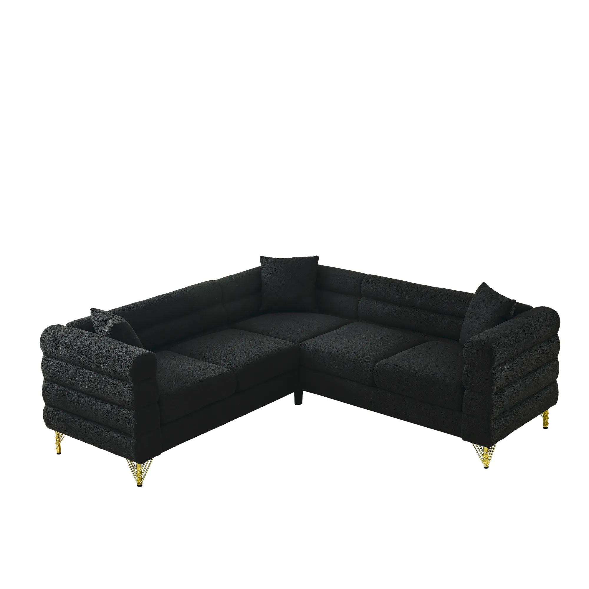 81.5" 5-Seater Teddy L-Shaped Corner Sectional Sofa