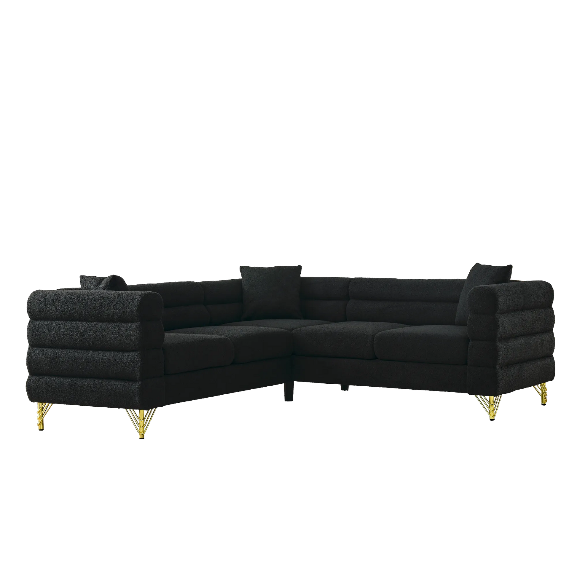 81.5" 5-Seater Teddy L-Shaped Corner Sectional Sofa