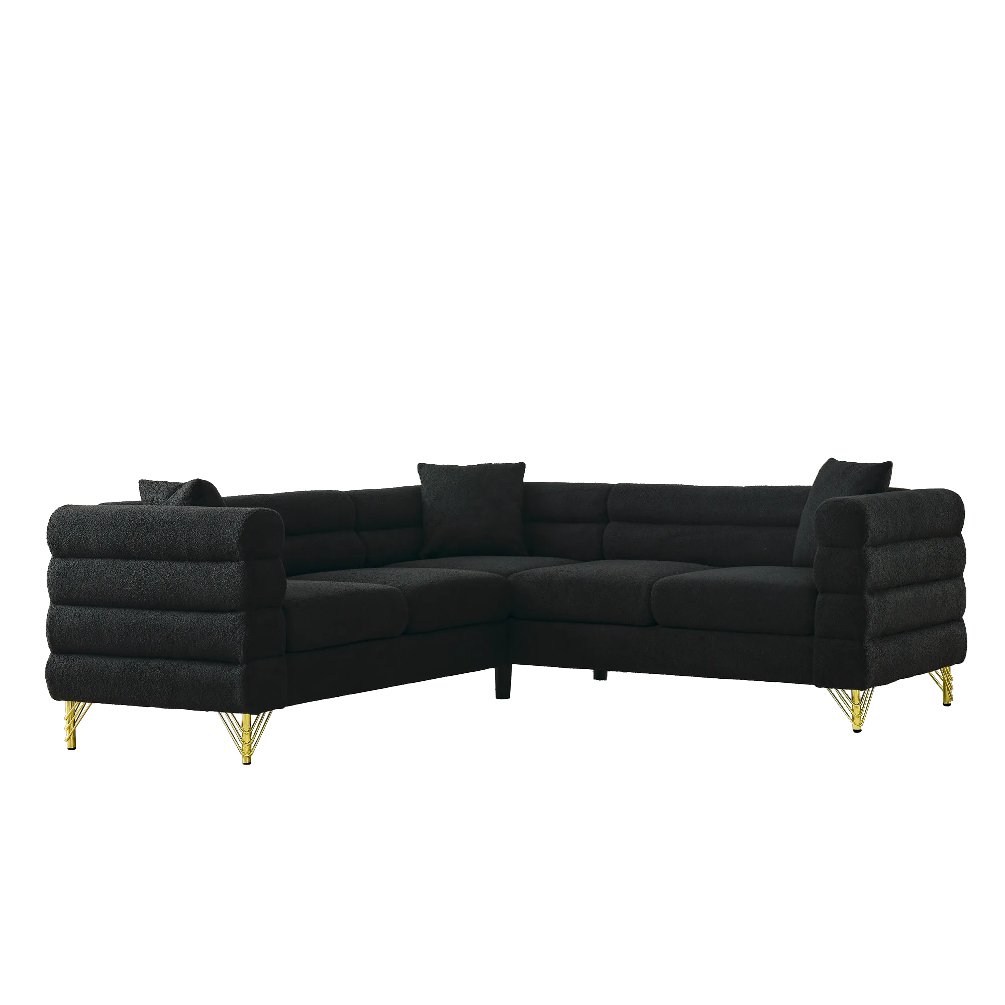 81.5" 5-Seater Teddy L-Shaped Corner Sectional Sofa