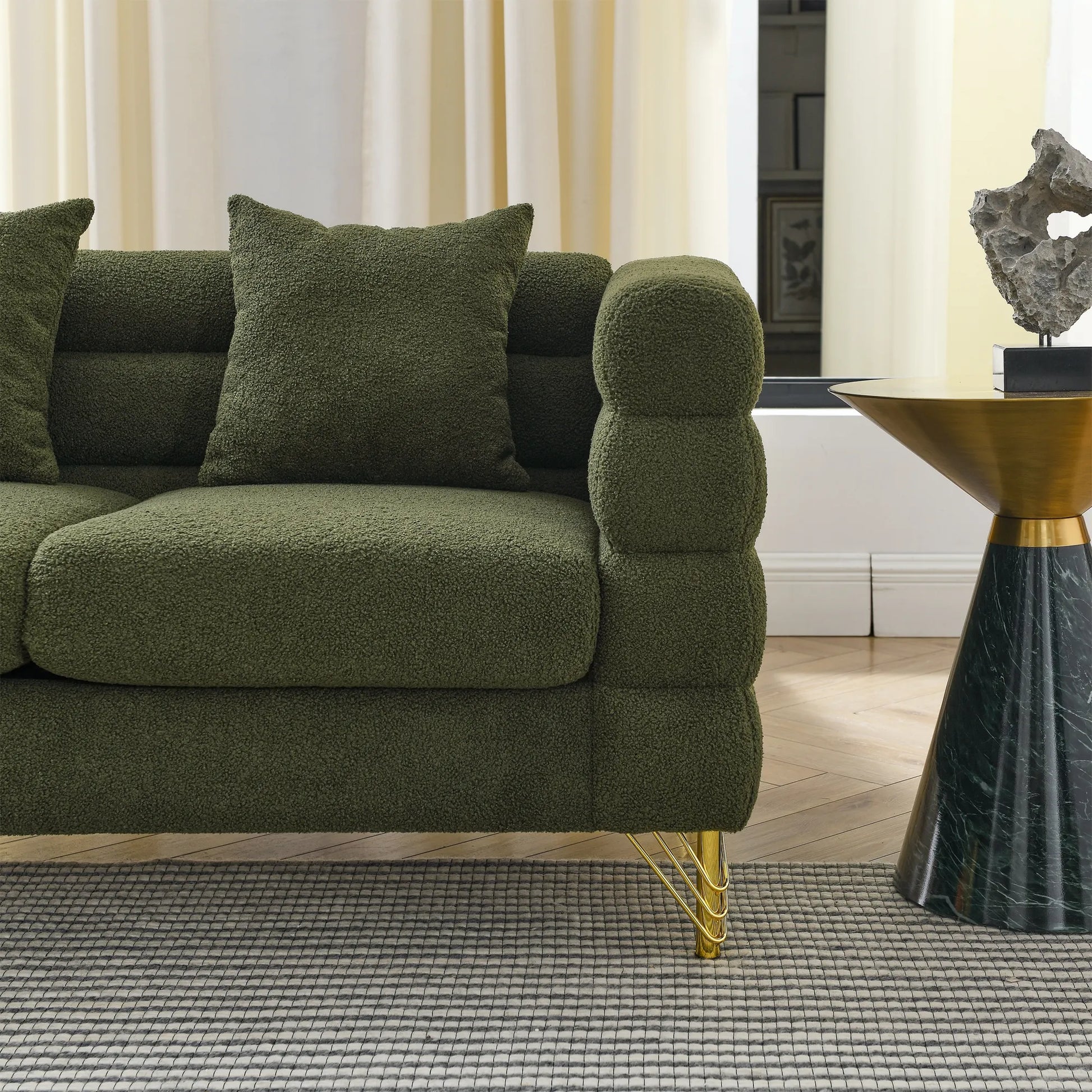 81.5" 5-Seater Teddy L-Shaped Corner Sectional Sofa