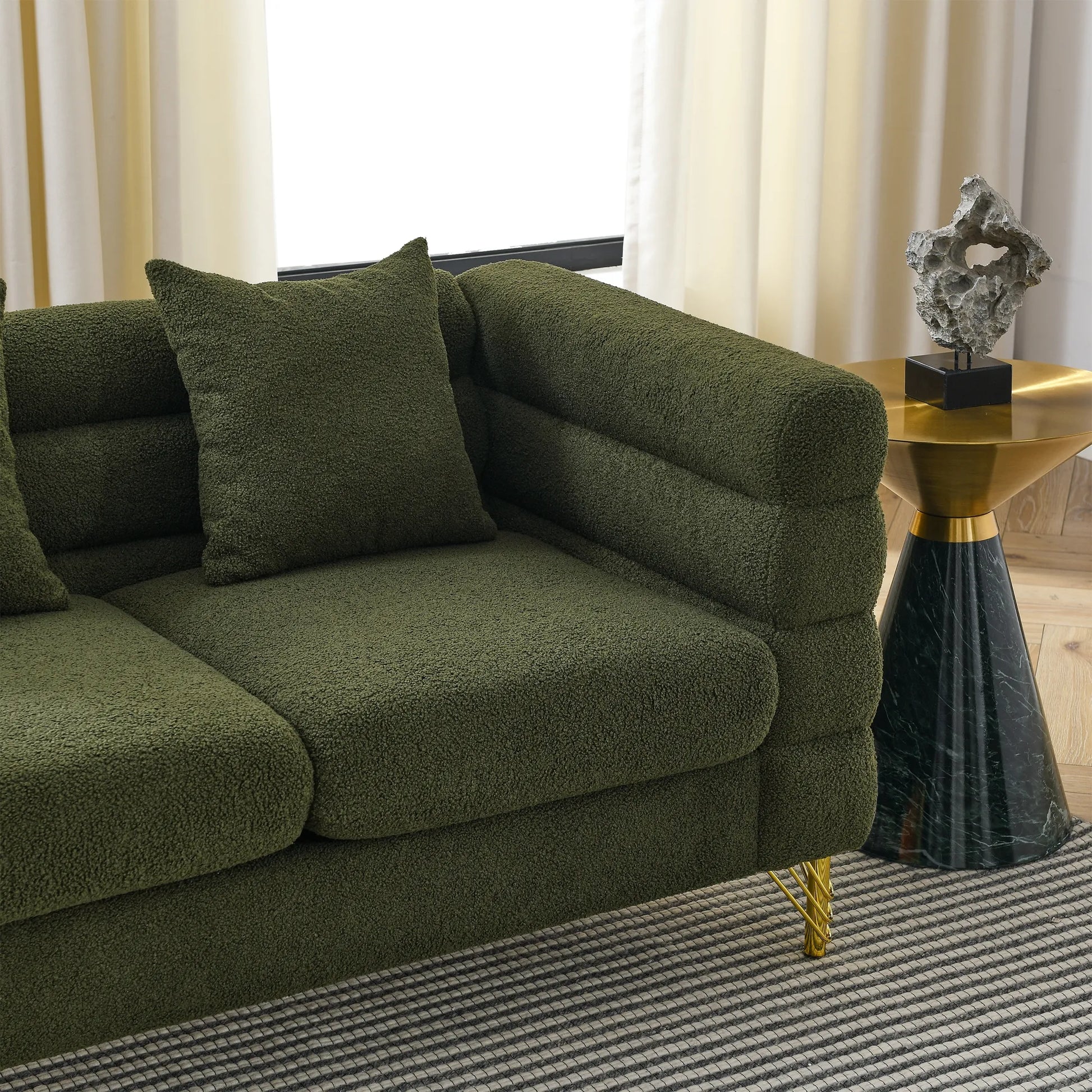 81.5" 5-Seater Teddy L-Shaped Corner Sectional Sofa