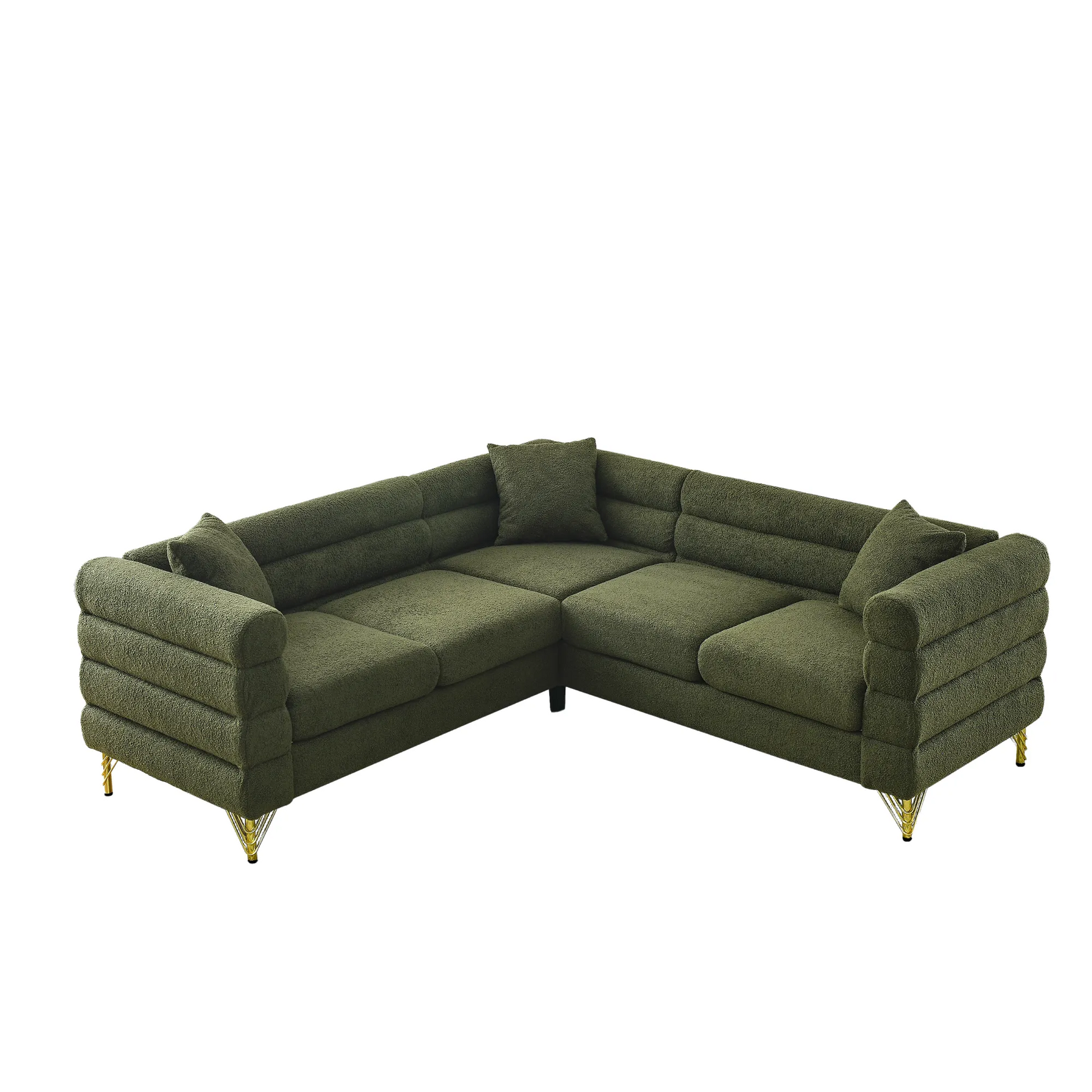 81.5" 5-Seater Teddy L-Shaped Corner Sectional Sofa