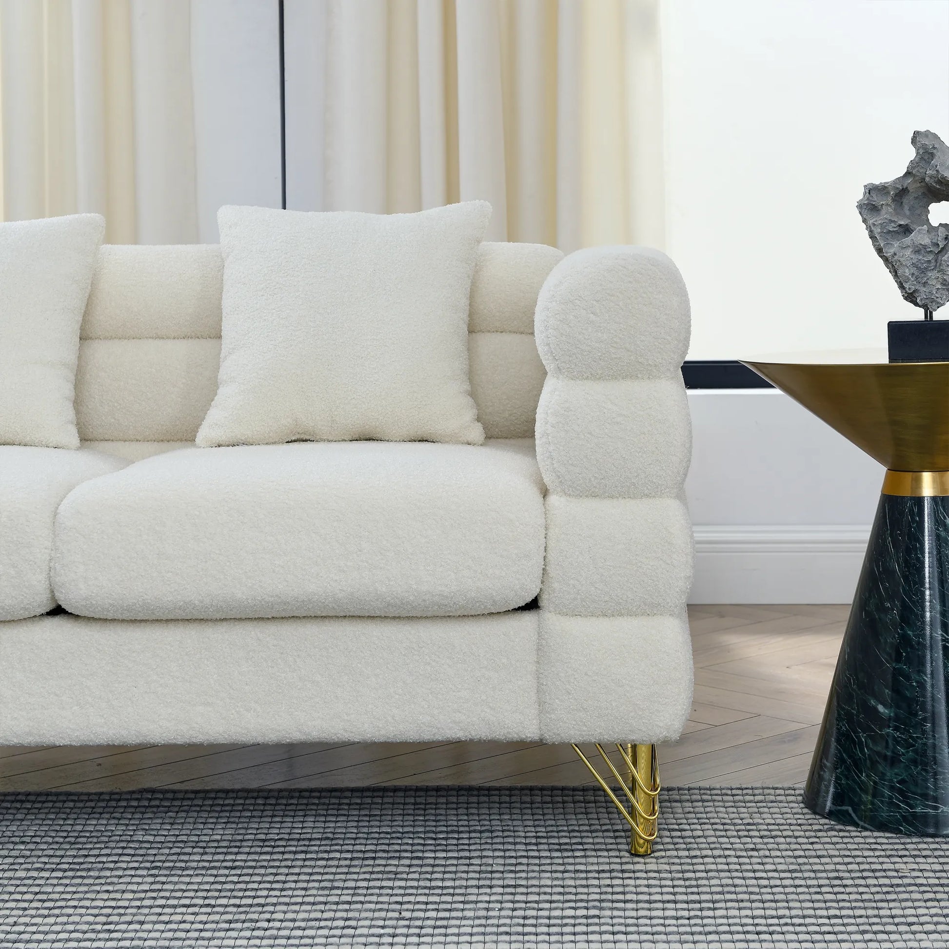 81.5" 5-Seater Teddy L-Shaped Corner Sectional Sofa