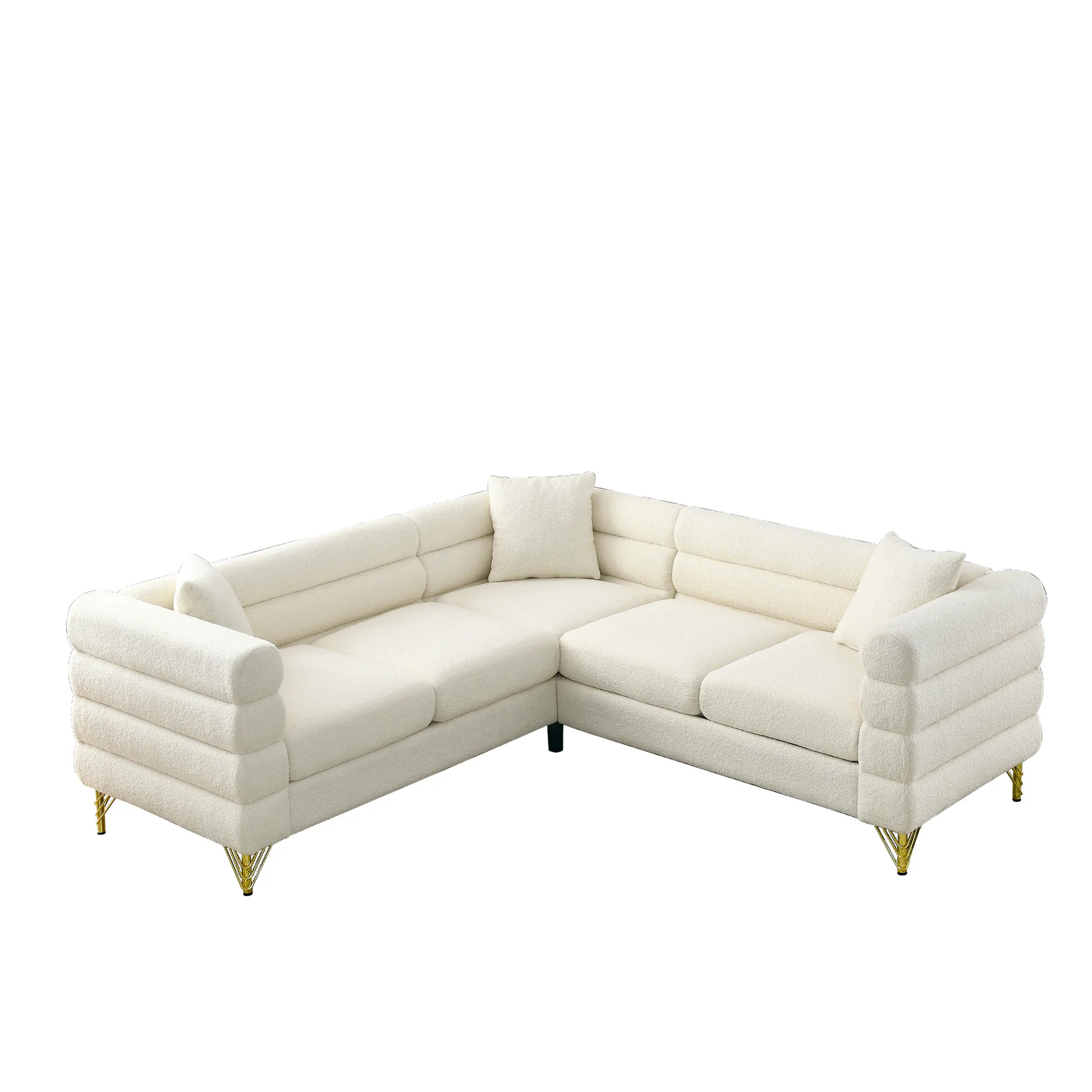 81.5" 5-Seater Teddy L-Shaped Corner Sectional Sofa