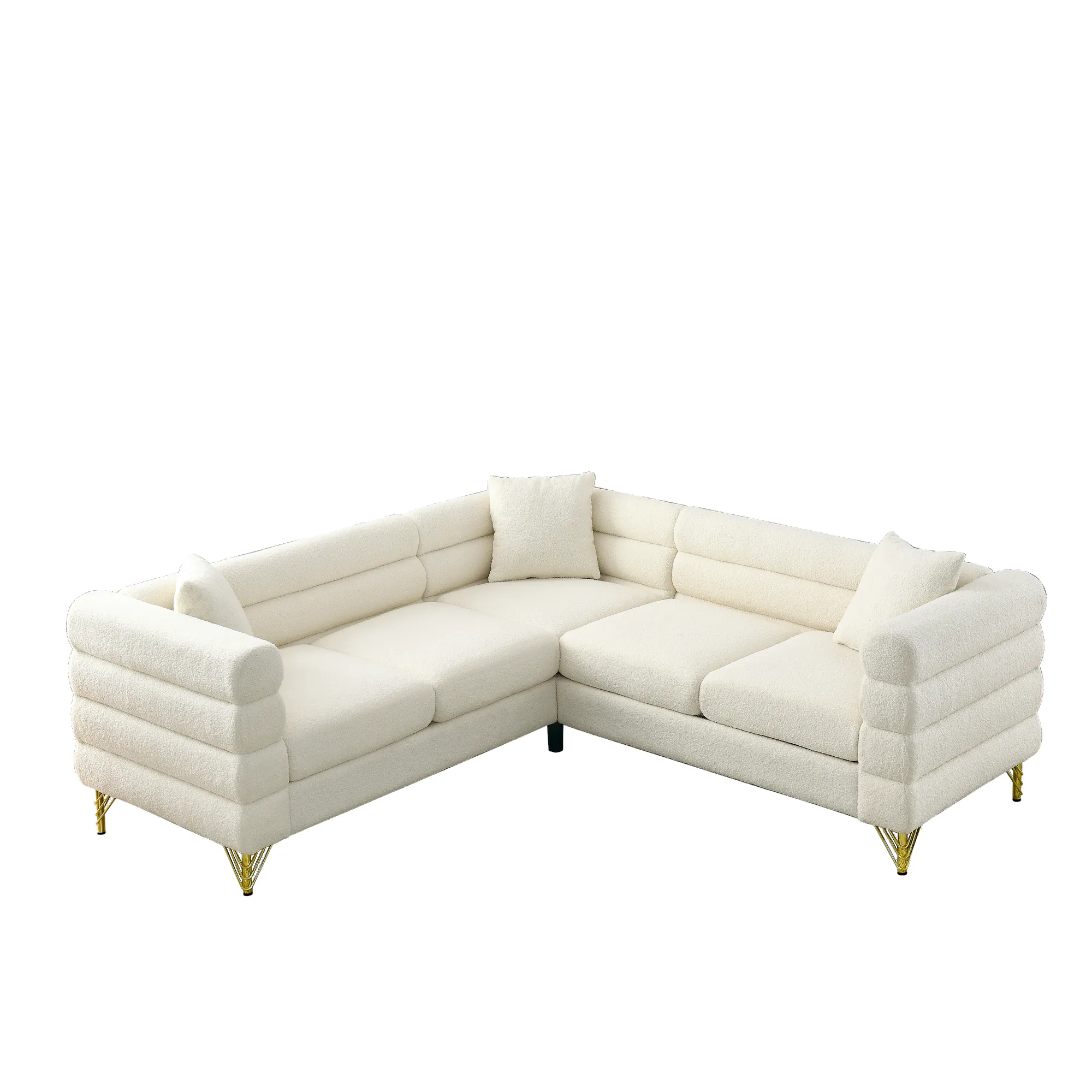 81.5" 5-Seater Teddy L-Shaped Corner Sectional Sofa
