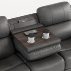 83“ Fabric Power Recliner Sofa with Wireless Charger and Cupholder