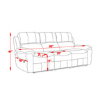 83“ Fabric Power Recliner Sofa with Wireless Charger and Cupholder