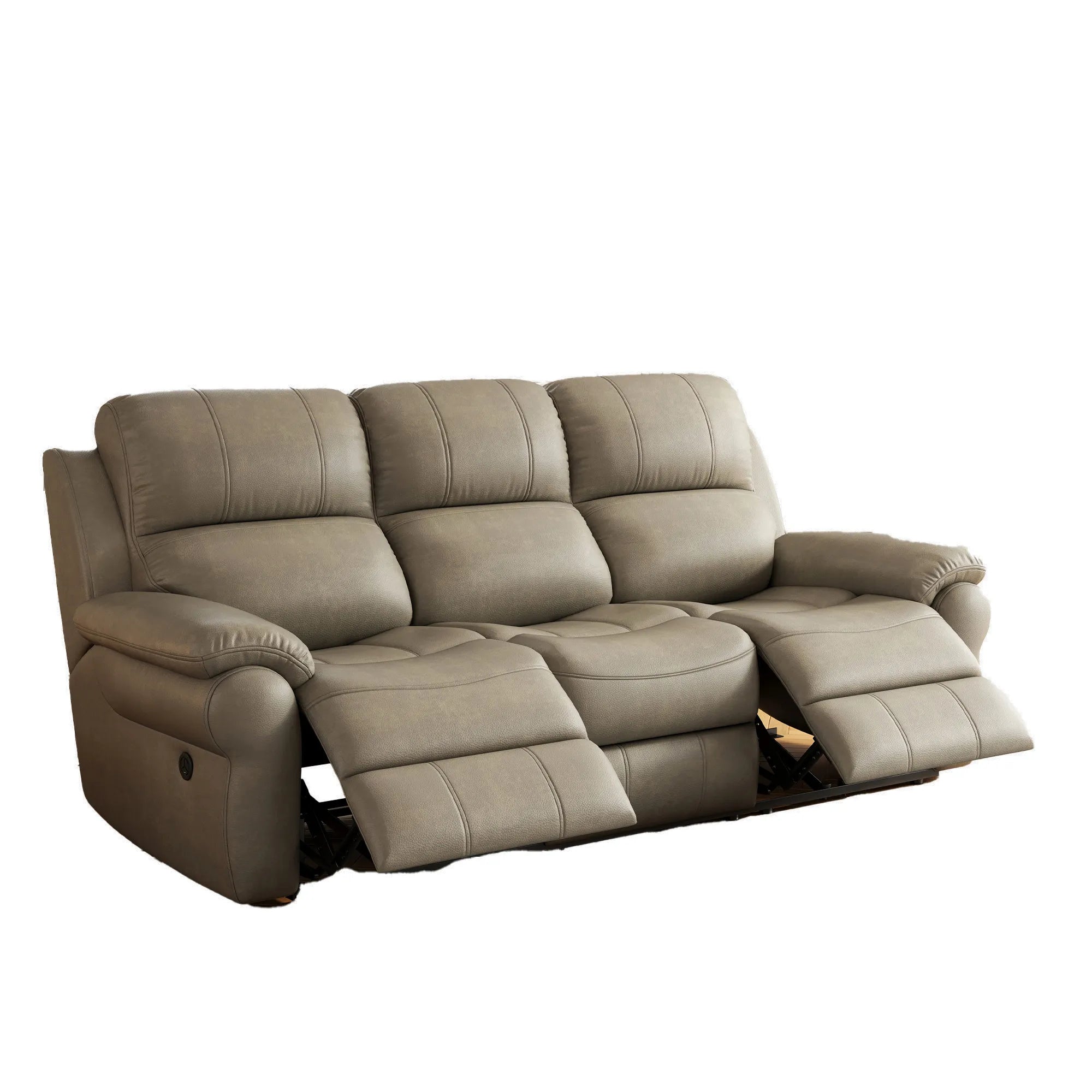 83“ Fabric Power Recliner Sofa with Wireless Charger and Cupholder