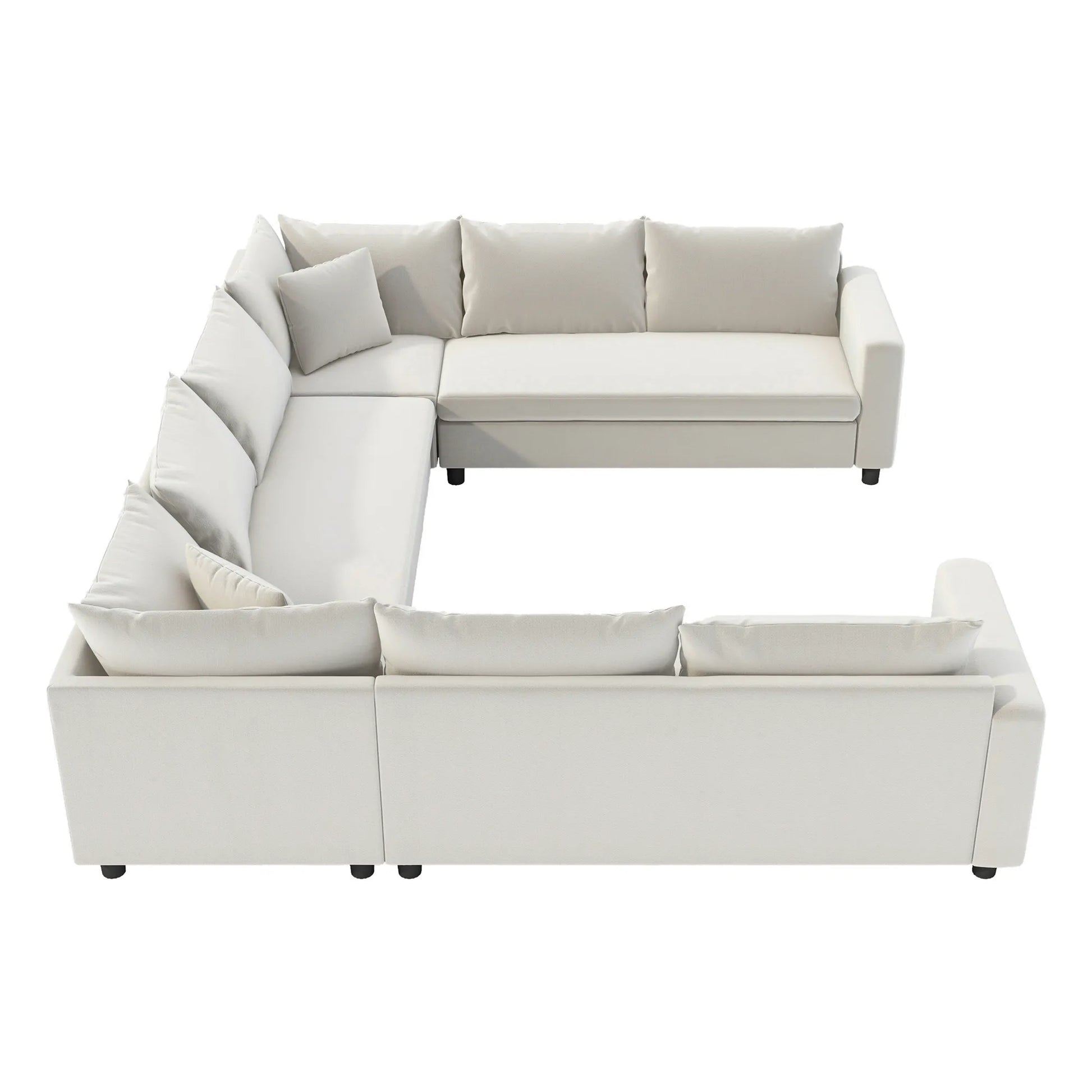 8 Seater U Shaped Minimalist Modular Sectional Sofa
