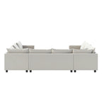 8 Seater U Shaped Minimalist Modular Sectional Sofa