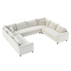 8 Seater U Shaped Minimalist Modular Sectional Sofa