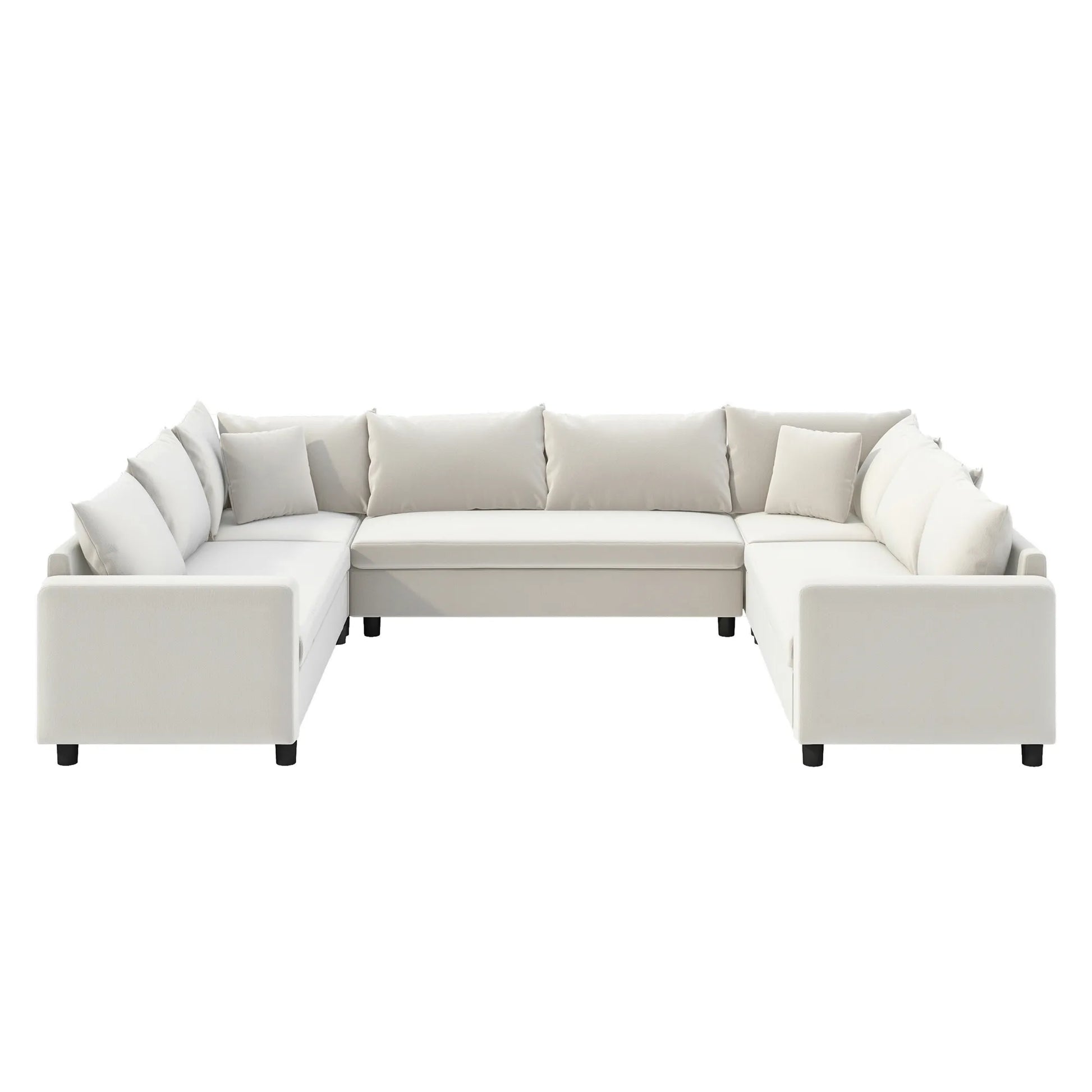 8 Seater U Shaped Minimalist Modular Sectional Sofa