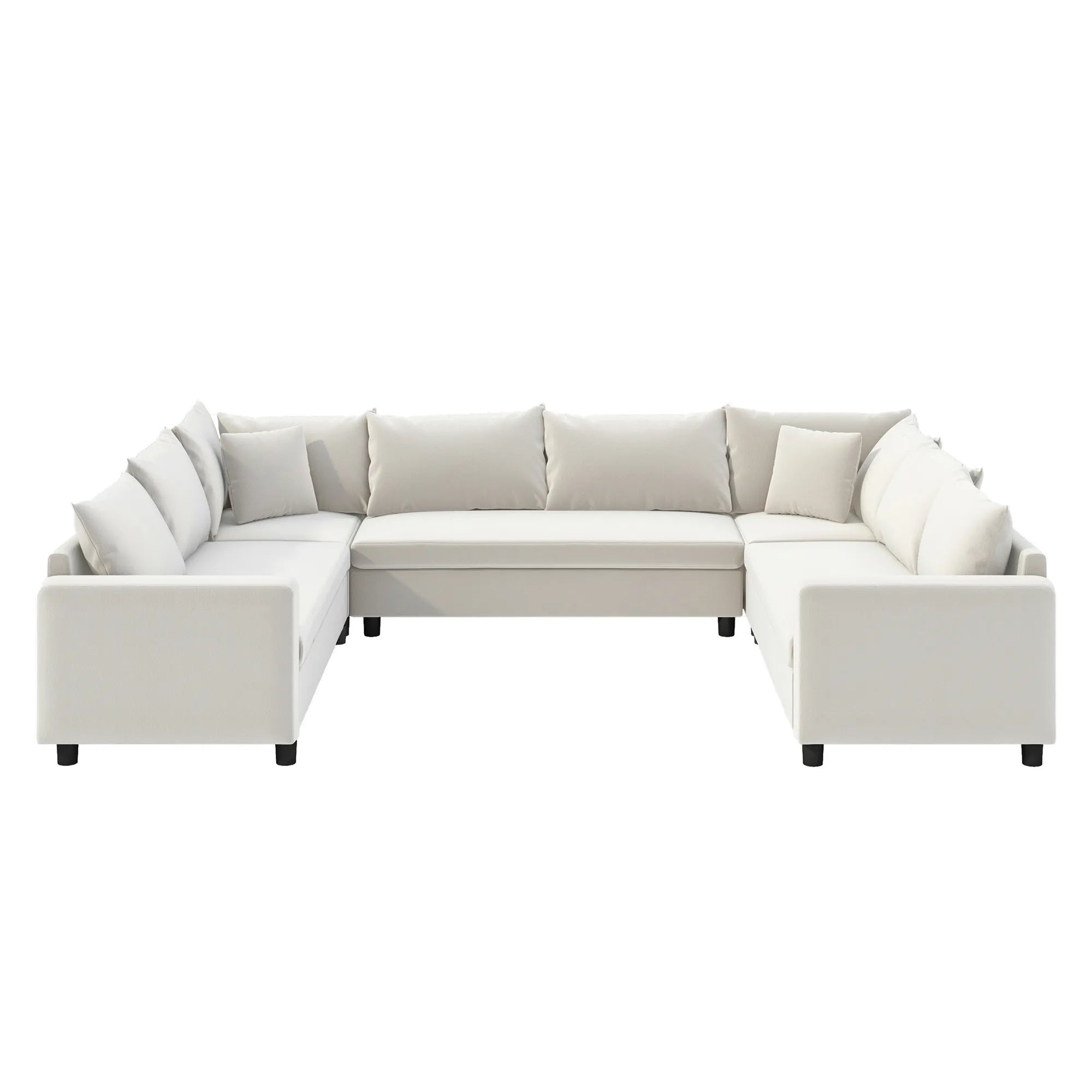 8 Seater U Shaped Minimalist Modular Sectional Sofa