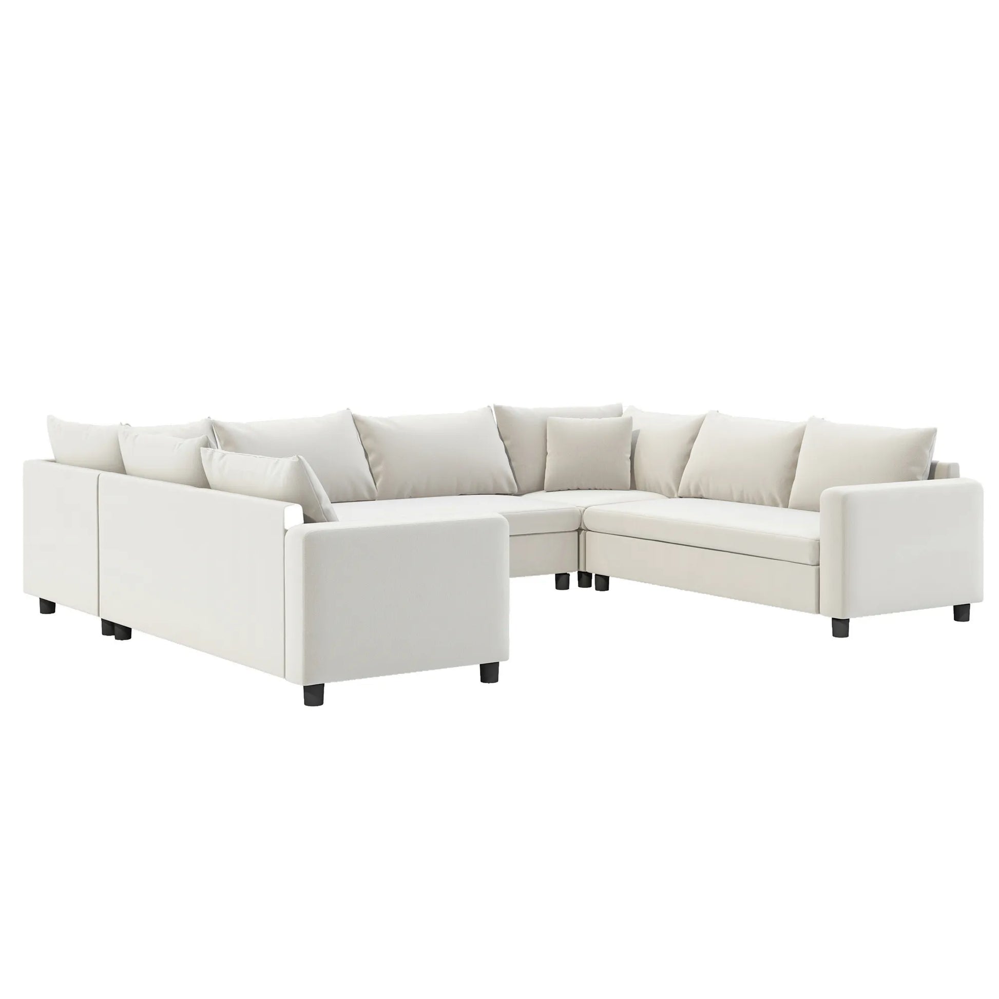 8 Seater U Shaped Minimalist Modular Sectional Sofa