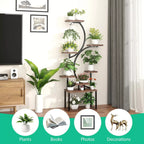 8 Tier Indoor Plant Stand Display Shelf With Light
