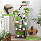 8 Tier Indoor Plant Stand Display Shelf With Light