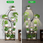 8 Tier Indoor Plant Stand Display Shelf With Light