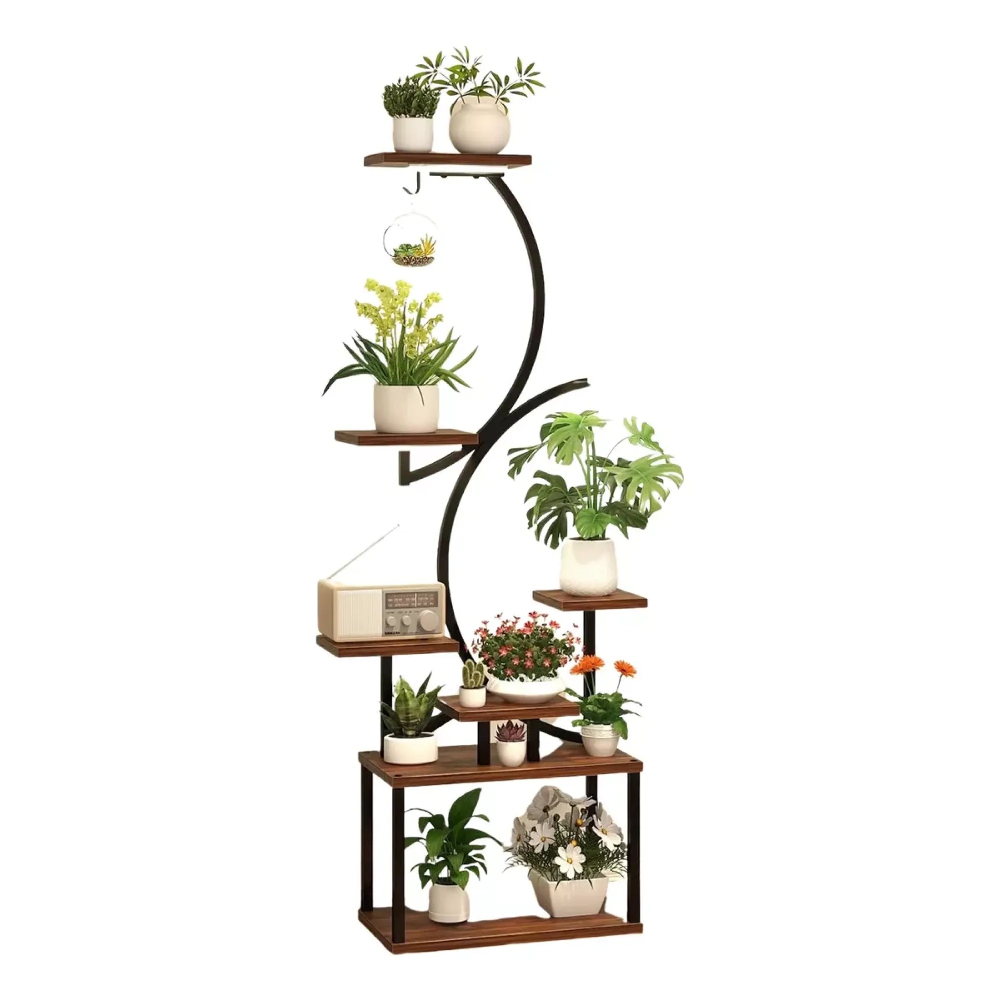 8 Tier Indoor Plant Stand Display Shelf With Light