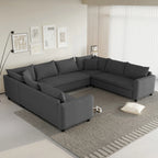 8 Seater U Shaped Minimalist Modular Sectional Sofa