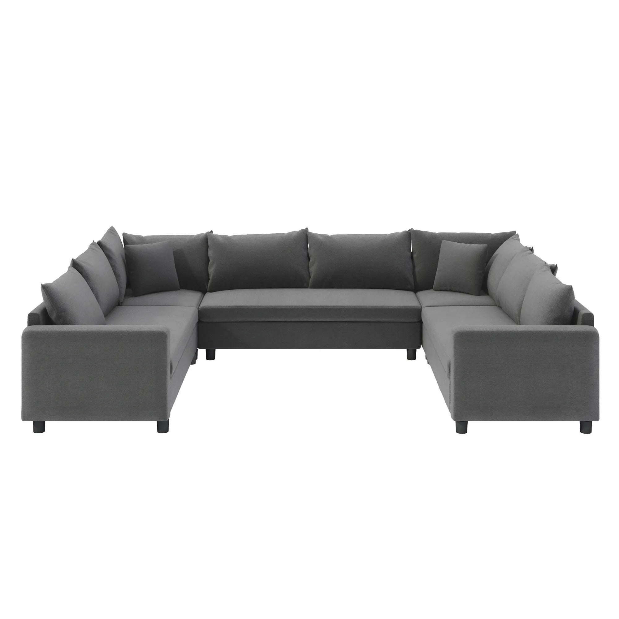8 Seater U Shaped Minimalist Modular Sectional Sofa