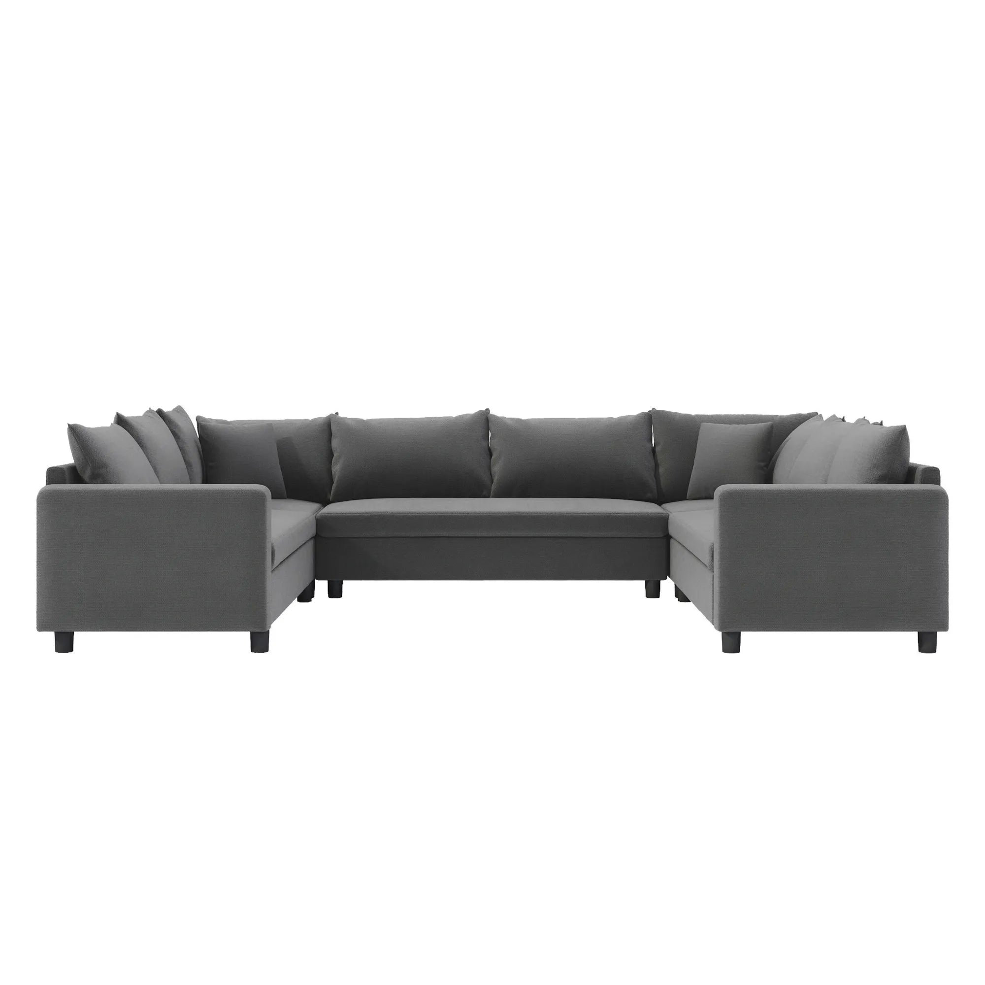 8 Seater U Shaped Minimalist Modular Sectional Sofa