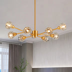 9-Light Modern Iron Crystal Chandelier