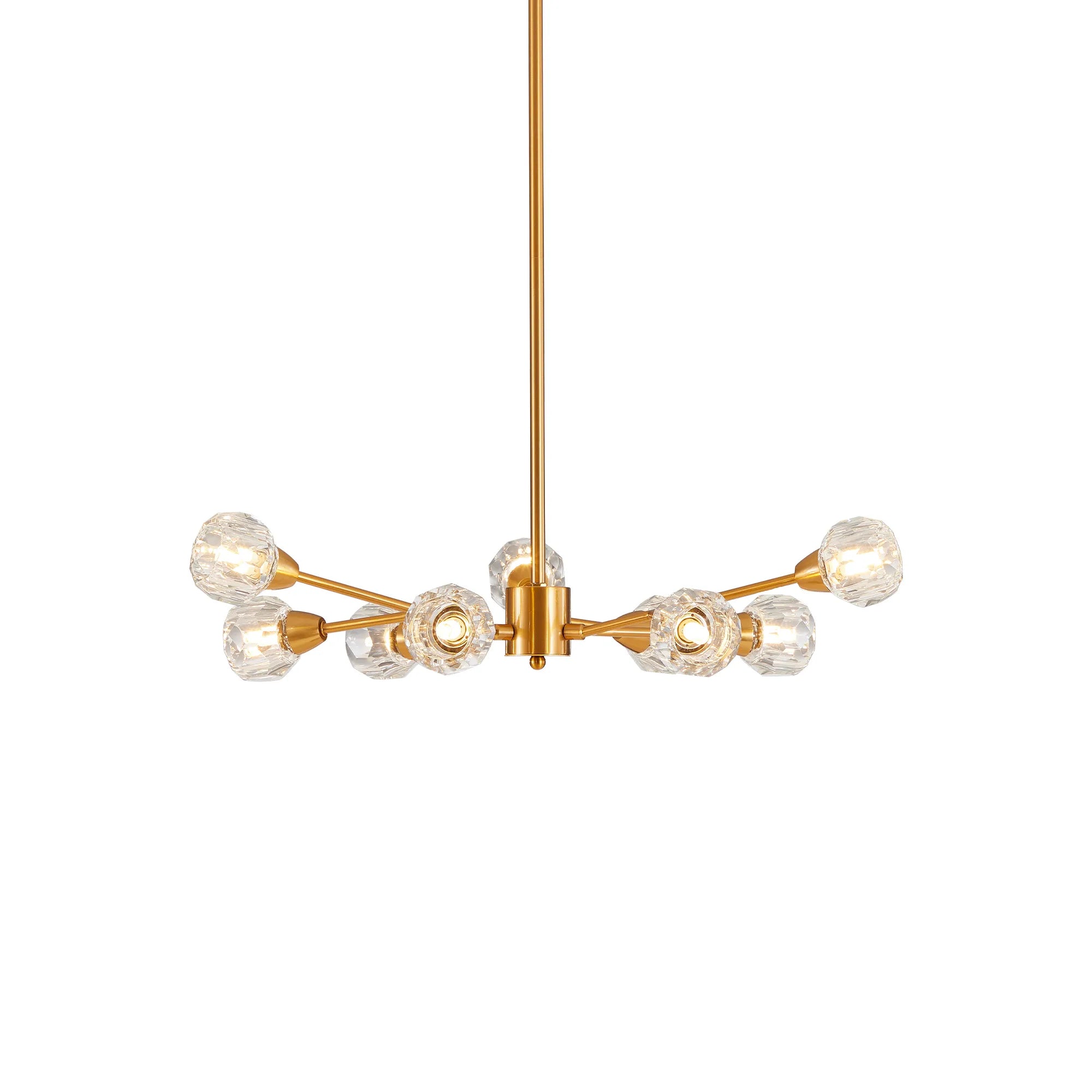 9-Light Modern Iron Crystal Chandelier