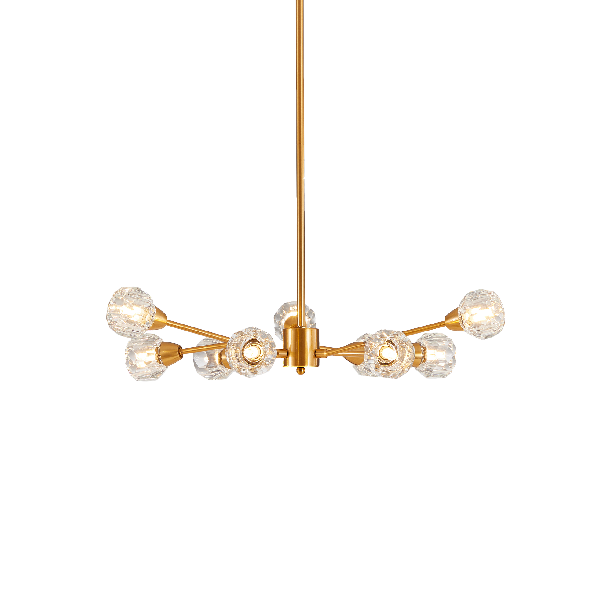 9-Light Modern Iron Crystal Chandelier