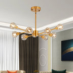 9-Light Modern Iron Crystal Chandelier