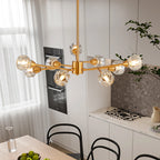9-Light Modern Iron Crystal Chandelier