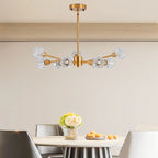 9-Light Modern Iron Crystal Chandelier