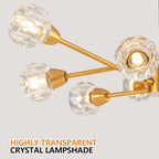 9-Light Modern Iron Crystal Chandelier