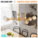 9-Light Modern Iron Crystal Chandelier