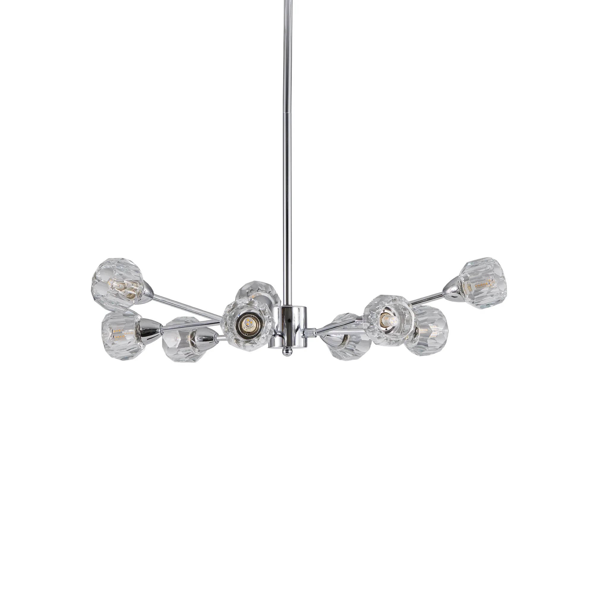 9-Light Modern Iron Crystal Chandelier