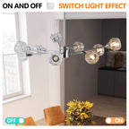 9-Light Modern Iron Crystal Chandelier
