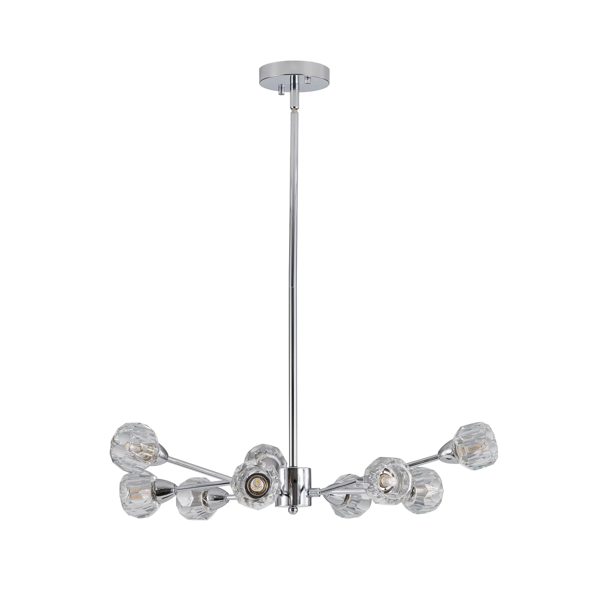 9-Light Modern Iron Crystal Chandelier