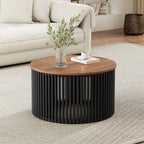 Acacia Solid Wood Round Coffee Table