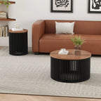 Acacia Solid Wood Round Coffee Table
