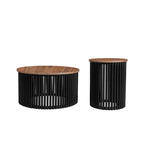 Acacia Solid Wood Round Coffee Table