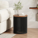 Acacia Solid Wood Round End Table