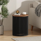 Acacia Solid Wood Round End Table