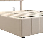 Adele – Upholstered Platform Bed with Hydraulic Storage