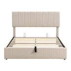 Adele – Upholstered Platform Bed with Hydraulic Storage